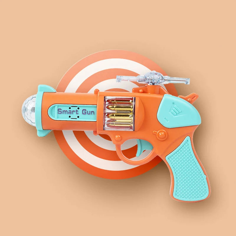 Kids Toy Pistol Electric Flash Music Colorful Rotating Projection Sound and Light Children's Toy Gun Gift