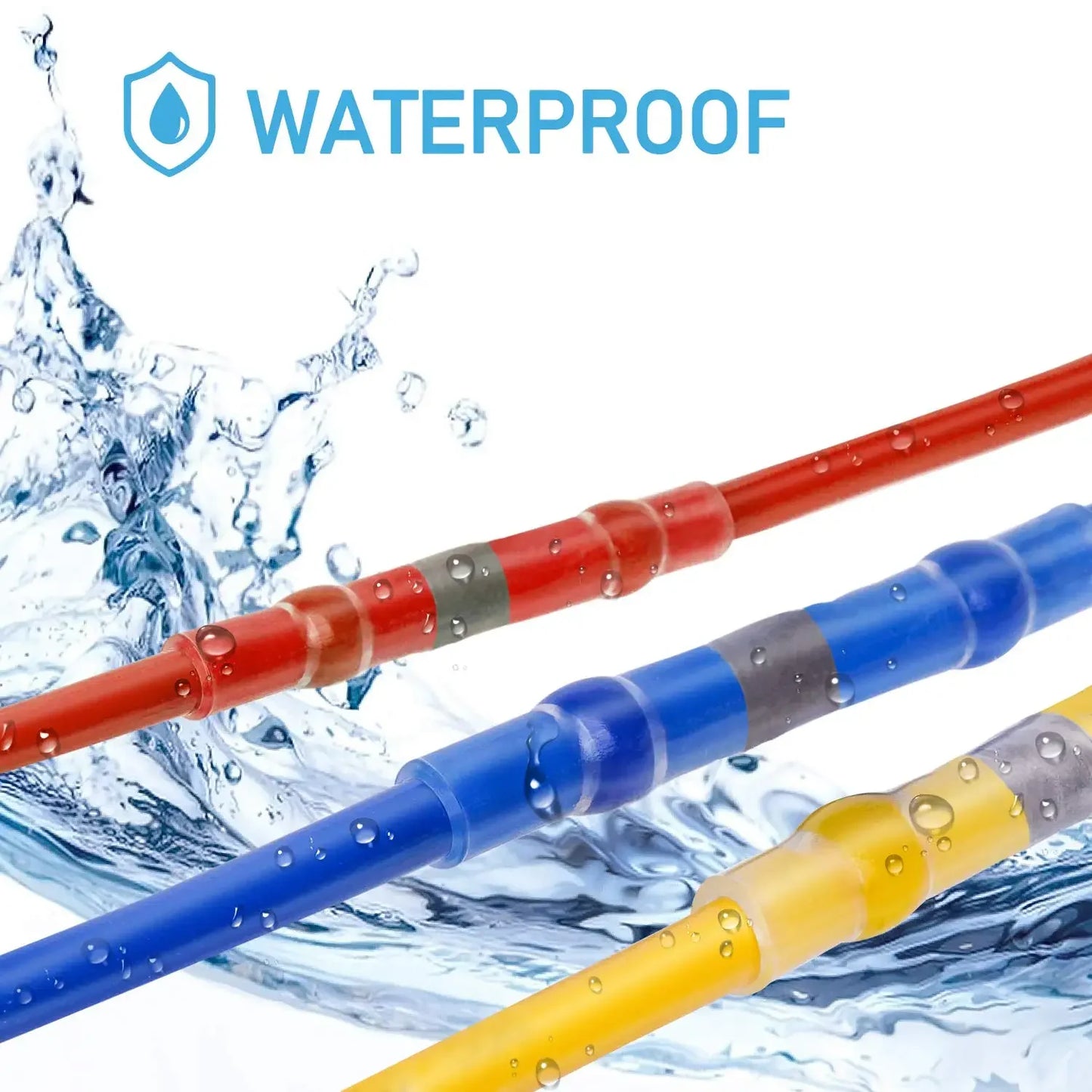 50/100/250PCS Mixed Heat Shrink Connect Terminals Waterproof Solder Sleeve Tube Electrical Wire Insulated Splice Connectors Kit