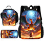 Child School Cute Anime Charizards Backpack with Lunch Bags ,Pencil Bags ,School Bags for Boys Girls Best Gift