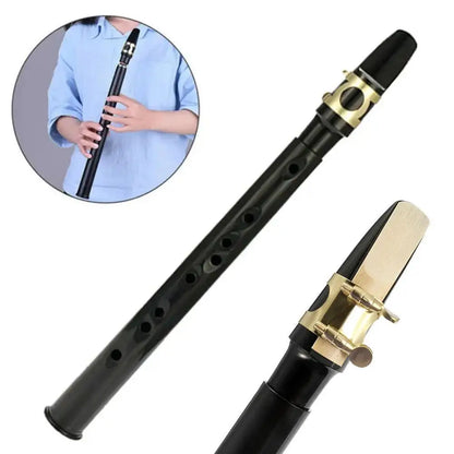 Mini Pocket Saxophone C Key Sax Woodwind Instrument with Carrying Bag Portable Little Saxophone Sax Woodwind Musical Instrument