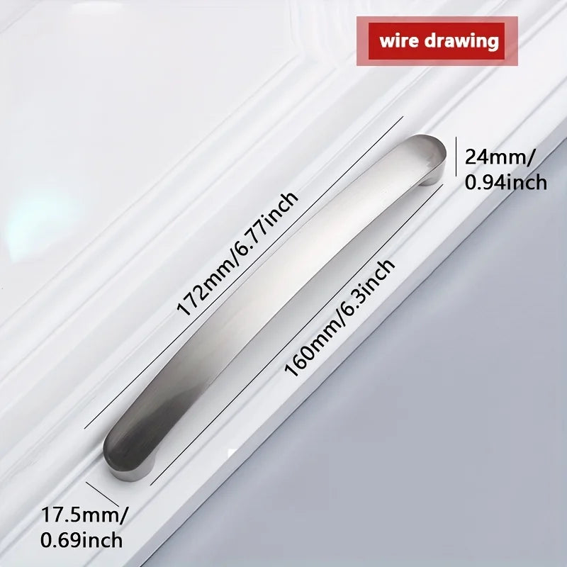 Poignées de meuble en alliage d'aluminium brossé pour porte de cuisine, tiroir, meuble moderne
