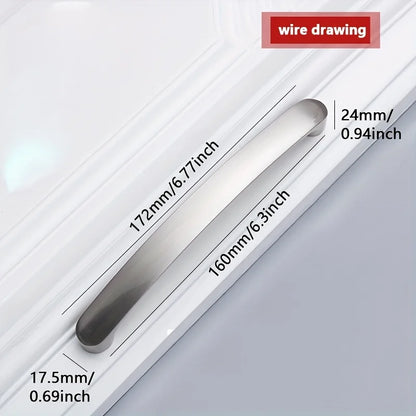 Poignées de meuble en alliage d'aluminium brossé pour porte de cuisine, tiroir, meuble moderne
