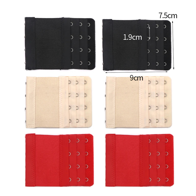 6pcs Back Bra Extender Strap Extension 2 Hooks Extenders For Women Bra Accessories Lengthened Buckle Bra Hook Botton Intimates