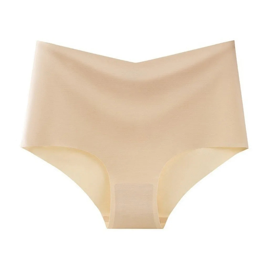 High Quality Ice Silk Cotton Crotch Panties High Waist V-Shape Comfortable Breathable Triangle Panty