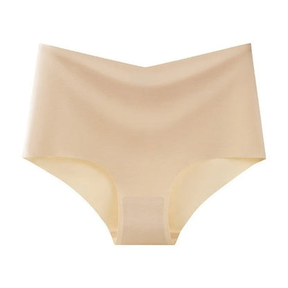High Quality Ice Silk Cotton Crotch Panties High Waist V-Shape Comfortable Breathable Triangle Panty