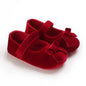 Baby Shoes Cute Baby Sweet Princess Style 0-1 Year Old Non slip Fabric Sole Newborn Red Holiday Walking Shoes 2023 New Ins Super