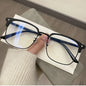 Lunettes anti-lumière bleue pour hommes et femmes, style rétro, demi-monture, optique, vintage, carrées, anti-radiations