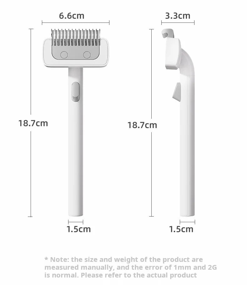 Professional Pet Comb Self Cleaning Smooth Brush for Dogs And Cats Easy to Handle Grooming Tool for Removing Floating Undercoat