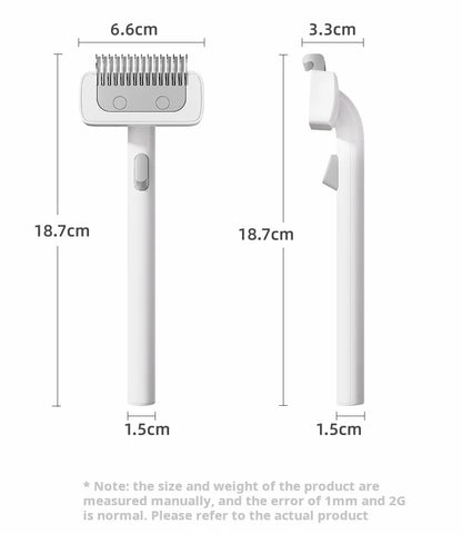 Professional Pet Comb Self Cleaning Smooth Brush for Dogs And Cats Easy to Handle Grooming Tool for Removing Floating Undercoat