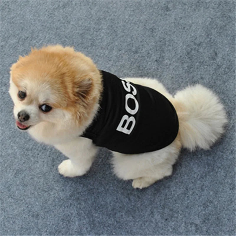 UBBT Security Dog Vest Dog Clothes XS-L Black Pet Puppy T Shirts For Small Dogs Chihuahua Yorkie Pug Cat Vest Costume