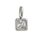 Nouveautés en acier inoxydable, breloques avec 12 pierres de naissance pour femmes et filles, pendentifs carrés colorés à la mode, accessoires de bijoux DIY