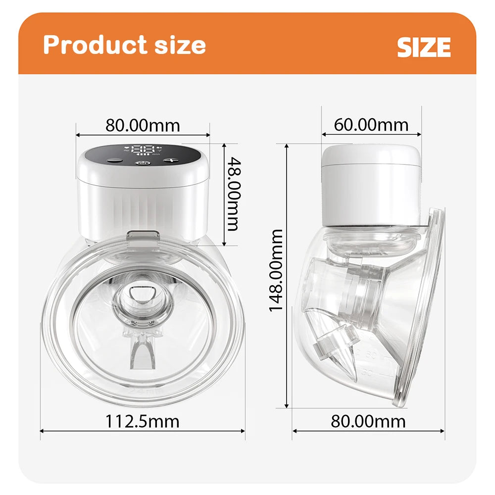Wearable Breast Pump New Electric Breast Pump Hands-Free Breastfeeding Milk Collector BPA-Free