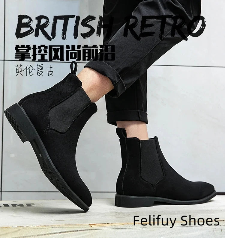 Bottines Chelsea marron, noires et rouges pour homme, bottines de cowboy, faites à la main, pointures 38 à 46