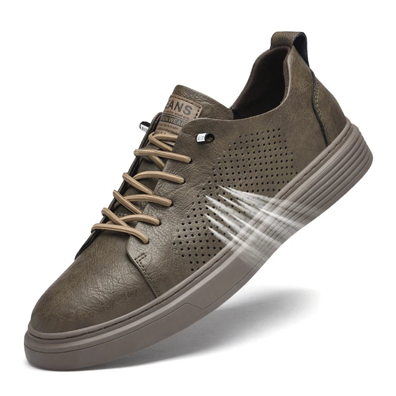 2024 New Genuine Leather Men's Casual Shoes Luxury Brand Outdoor Sneakers Tennis Masculino High Quality Sport Shoes for Men