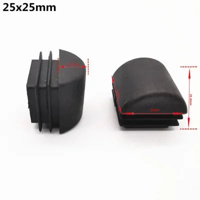 4pcs Square Plastic Blanking End Caps Tube Pipe Inserts Plug Bung for table chair leg cover furniture leveling feet protector