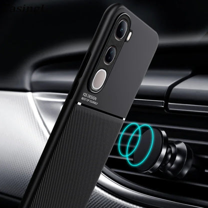 Magnetic Car Phone Case for vivo V40 Lite 4g/5G Prov40 vivo Magnet Metal Soft TPU Shockproof Cover VIVO V40 pro V 40 v40 lite 4G