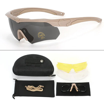 Lunettes de protection CS Airsoft coupe-vent, verres HD à 3 lentilles, pour motocross, alpinisme, sécurité
