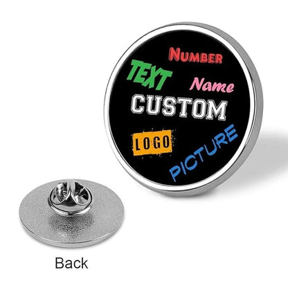 1 PC Personalized Photo Enamel Pins Custom Pictures Brooches Wedding Birthday Pet Creative Alloy Pin Clothes Lapel Button Badges