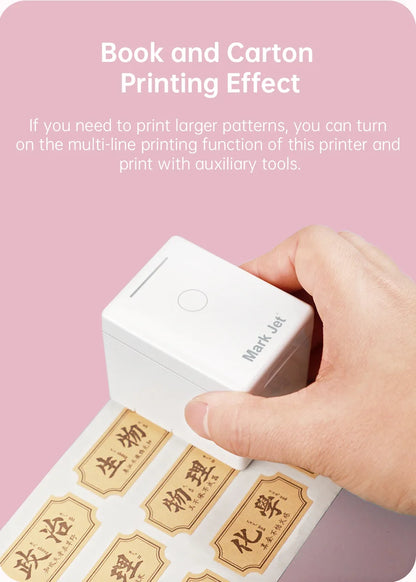 Mark Jet Mini Portable Color Printer Customized Text Smartphone Wireless Printing Handheld Inkjet Printer Tattoo Printer