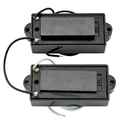 Wilkinson M Series Variable Gauss Ceramic Traditional Precision Bass Humbuckers Pickups Set for PB Style Electric Bass, Black