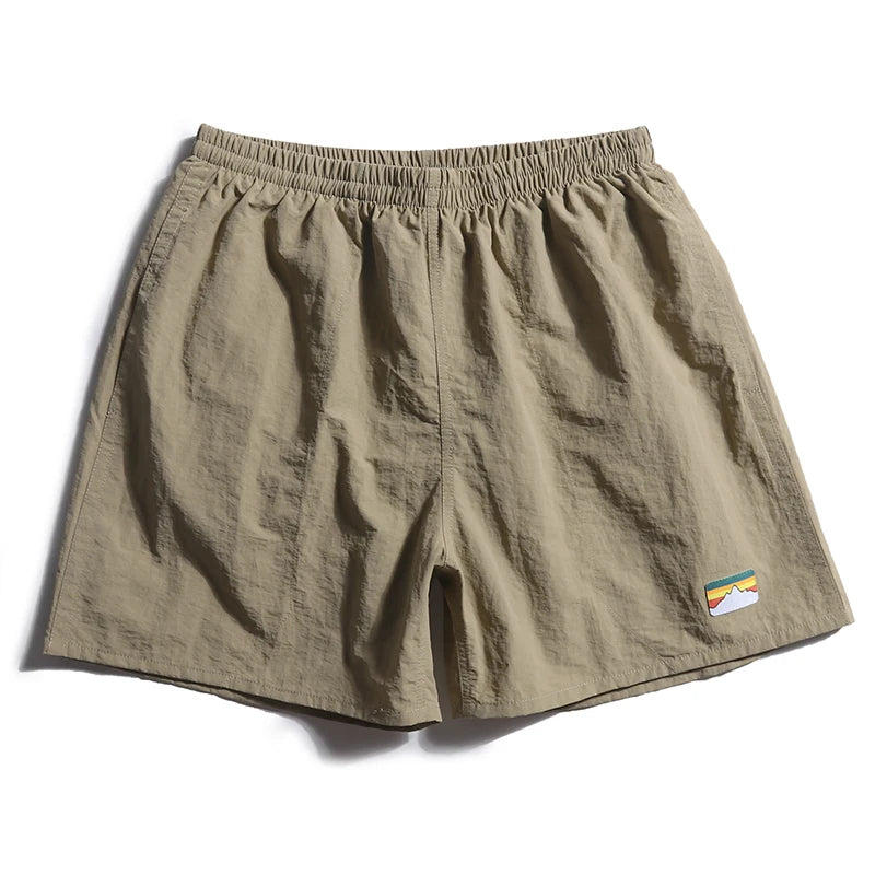 Summer Fashion Men's Fast Dry Cotton Shorts Teens Japan Style Solid Color Simple Casual Loose Ourt Door Sport Half Length Pants