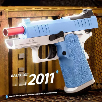 Mini 2011 Shell Throwing Mini Pistol Continuous Firing Airsoft Blowback Empty Hanging Toy Gun Outdoor CS Weapon for Boys Adult