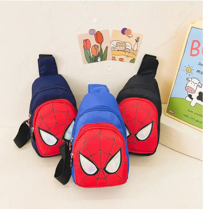 Sac bandoulière Marvel Spiderman pour enfants, sac de rangement réglable, sac à bandoulière Kawaii imprimé BD, sac de voyage léger, cadeau