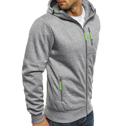 2024 new Spring Men's Jackets Hooded Coats Casual Zipper Sweatshirts Male Tracksuit Fashion Jacket Mens Clothing Outerwear