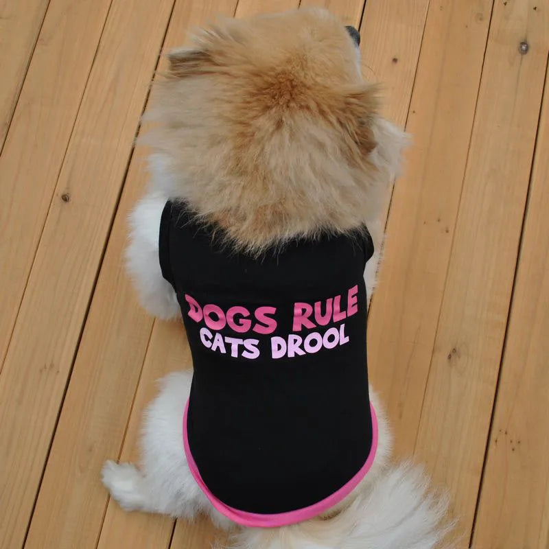 UBBT Security Dog Vest Dog Clothes XS-L Black Pet Puppy T Shirts For Small Dogs Chihuahua Yorkie Pug Cat Vest Costume