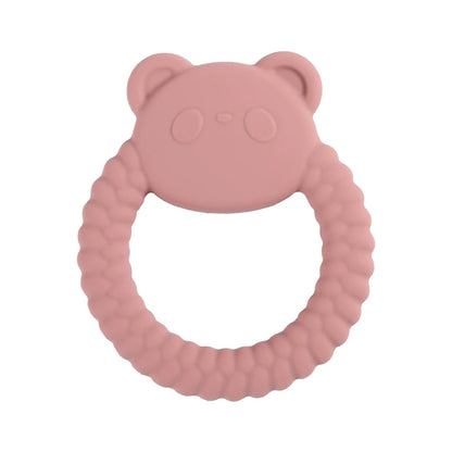 1Pcs Baby Silicone Teether Ring BPA Free Rattles Bracelet Food Grade Newborn Baby Accessories Cartoon Silicone Teething Toys