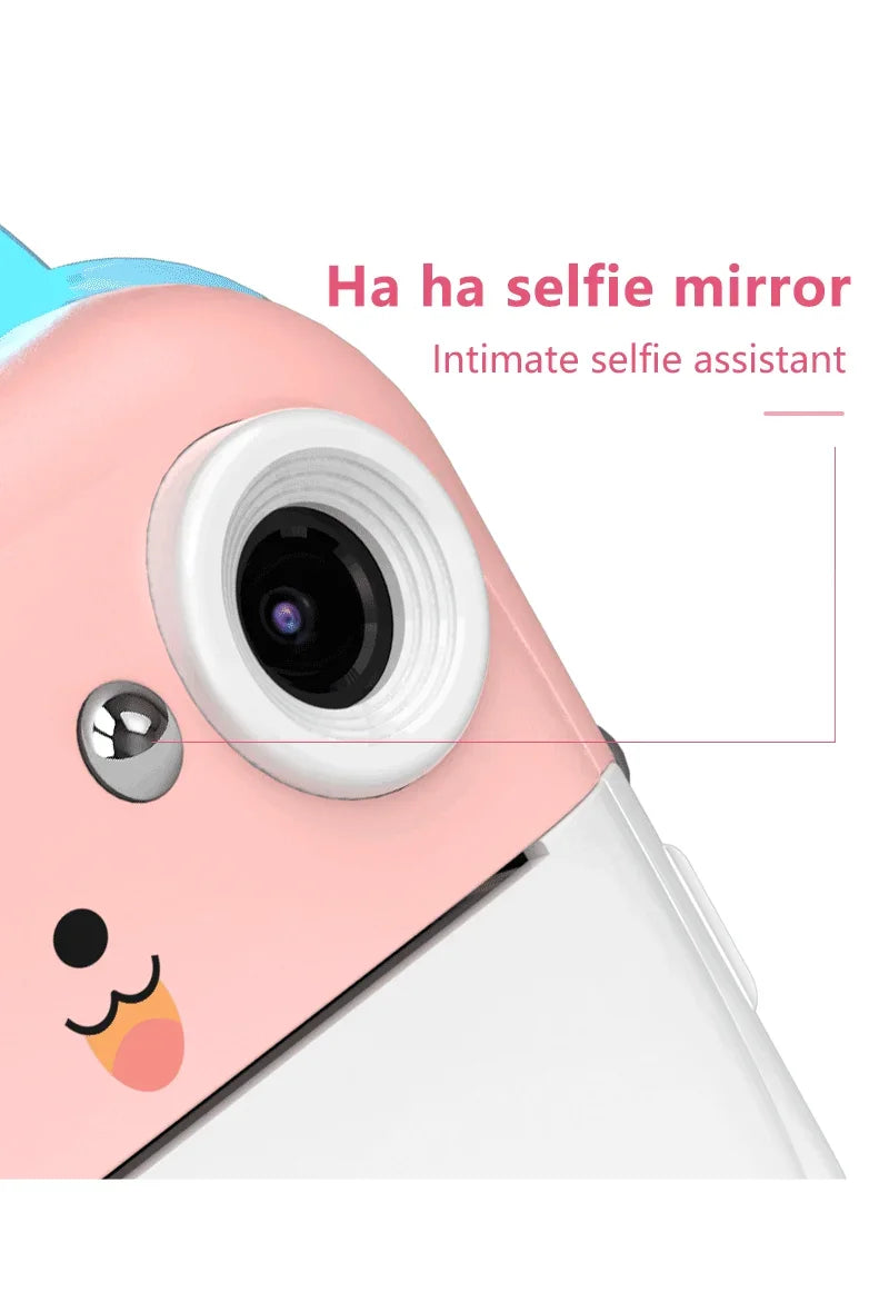Digital Camera Toys Kids Instant Print Thermal Print Camera Instant Print Photo Video with 32G Memory Card Kids 1080P HD