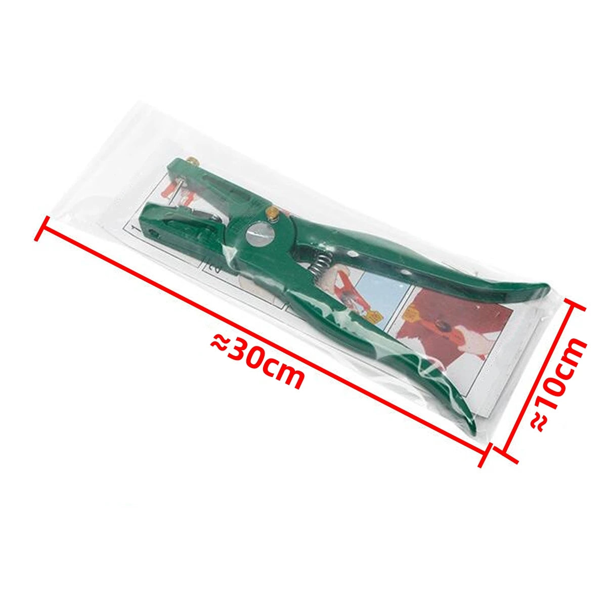 Sheep Cattle Aluminum Alloy Ear Tag Pliers Automatic Locking Buckle Ear Label Pliers 2 Needles Livestock Equipment Green/Purple