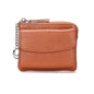 2023 New Genuine Leather Women Mini Wallet Ladies Short Wallets and Purses Zipper Leather Coin Purse Keychain Coins Pocket Bag