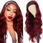 99J Burgundy Headband Wigs Human Hair Body Wave 99J Burgundy Red Wig Glueless Full Machine Made Human Hair Wigs For Women