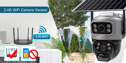 Security Protection Outdoor Waterproof Solar Panel Wifi Camera 8MP HD 4K Surveillance Cameras PIR Human Detection Home Security