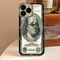 Luxury dollar us phone case for iphone 11 12 mini 13 14 pro max transparent shell