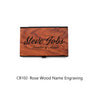 Personalized Wooden Business Card Holder - Custom Logo Wood & Metal Case for Men and Women - Perfect Gift