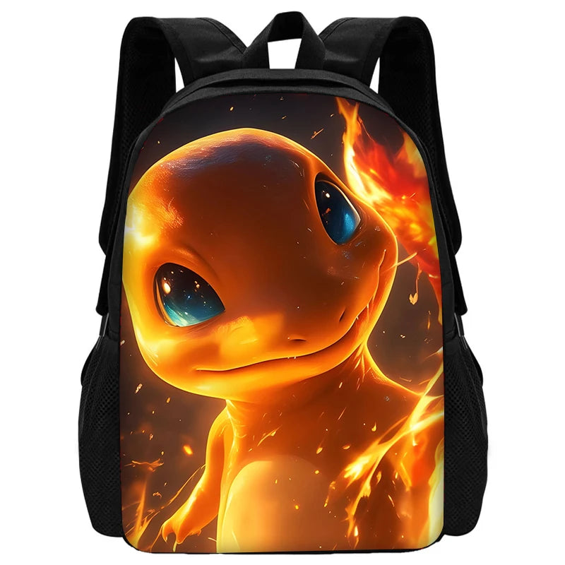 Child School Cute Anime Charizards Backpack with Lunch Bags ,Pencil Bags ,School Bags for Boys Girls Best Gift