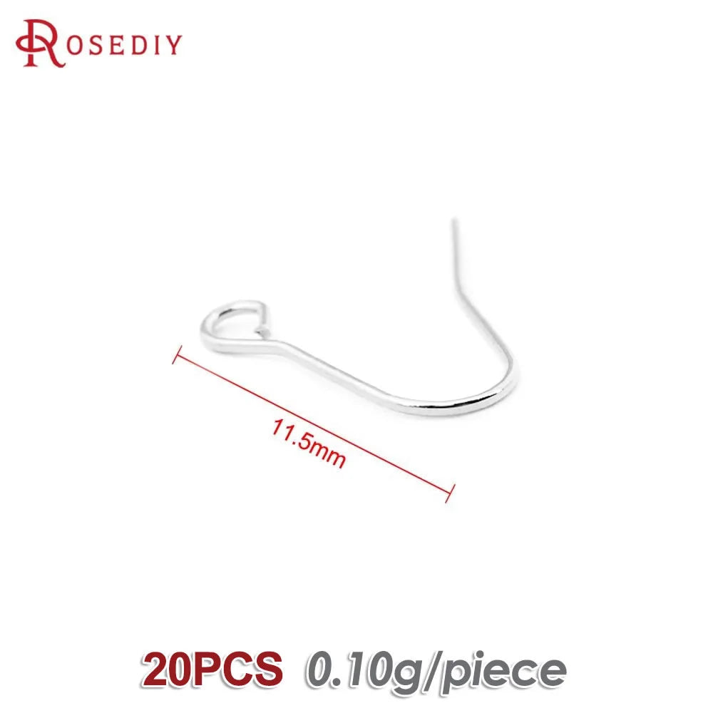 Crochets de boucles d'oreilles en laiton imitation rhodium couleur or 18 carats pour femmes, accessoires de bijoux à faire soi-même, vente en gros