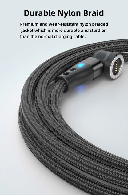 AUFU 5A Magnetic Cable 540 Rotate Fast Charging Magnetic USB Type C Cable For iPhone 14 Samsung Xiaomi Realme Mobile Phone Cable