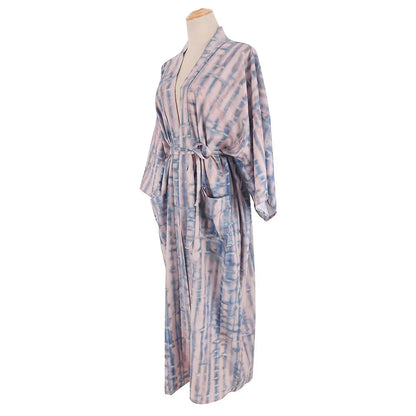 2023 Women Swimsuit Pareo Beachwear Boho Striped Print with Belt Short Sleeve Tunic Cardigan Summer Sexy Kimono Bikini Cover Up
