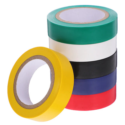 6 Rolls Insulation Tape Electrician Tape Colored Electrical Assortment Wire Protection Tapes Car Wiring Harness PVC Adhesive