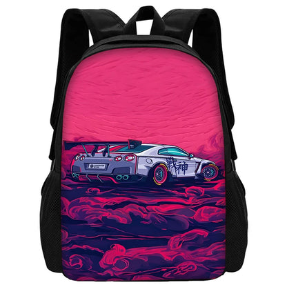 3 pcs set Luxury sports car logo JDMS Child School Backpack With Shoulder Bag Pencil Bags School Bags for Boys Girls Best Gift