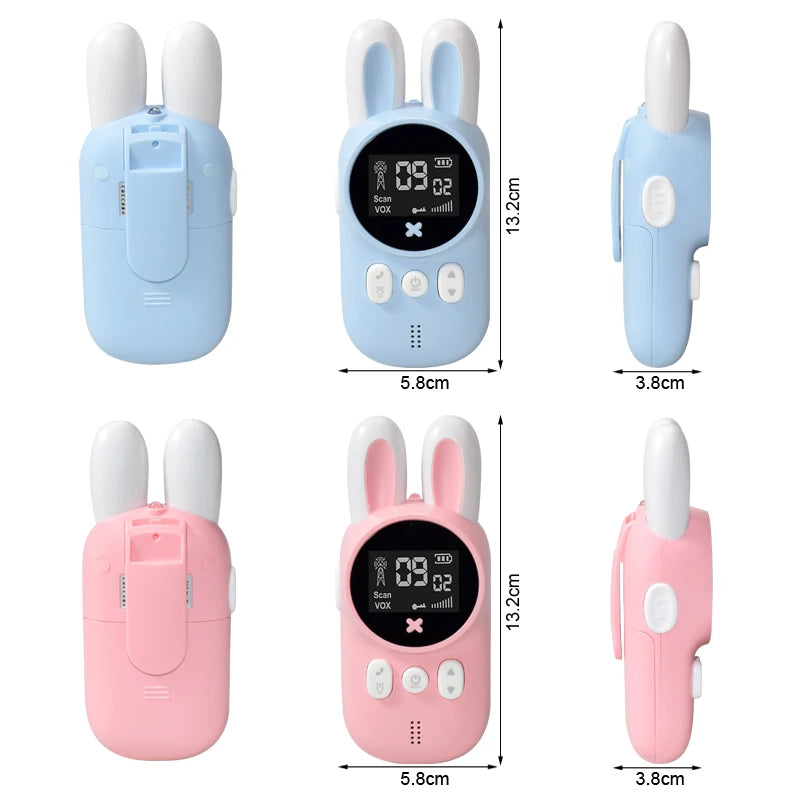 Children's walkie talkie portable handheld children's mini toy 3-KM range wireless lanyard walkie talkie holiday gift