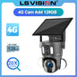 LS VISION 4G Solar Security Camera Outdoor 20X Zoom Dual Screen 8MP WiFi PTZ Dual Lens PIR Detection Auto Tracking Camera UBOX