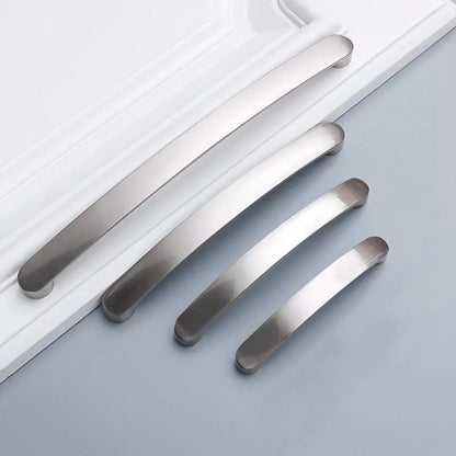 Poignées de meuble en alliage d'aluminium brossé pour porte de cuisine, tiroir, meuble moderne