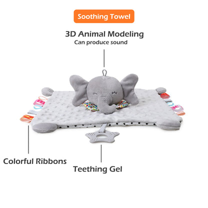 Baby Early Sensory Toys Cartoon Wrist Ring Socks Bed wrapping, bed hanging, soothing cloth toy, sleep soothing towel Baby Rattle