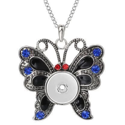 Three Color Snap Necklace Jewelry Simple Snap Pendant Necklace Fit 18mm Snaps Button Jewelry for Women Accessories ZG511