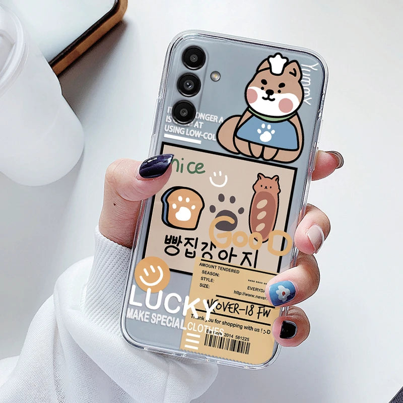 For Samsung Galaxy S23 FE Case Flowers Soft Silicone Back Case for Samsung S 23 FE Phone Cover S 23FE Coque Funda Transparent