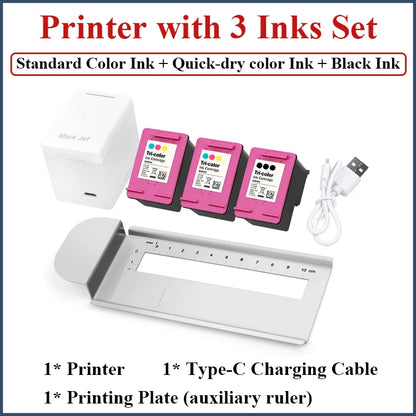 Mark Jet Mini Portable Color Printer Customized Text Smartphone Wireless Printing Handheld Inkjet Printer Tattoo Printer